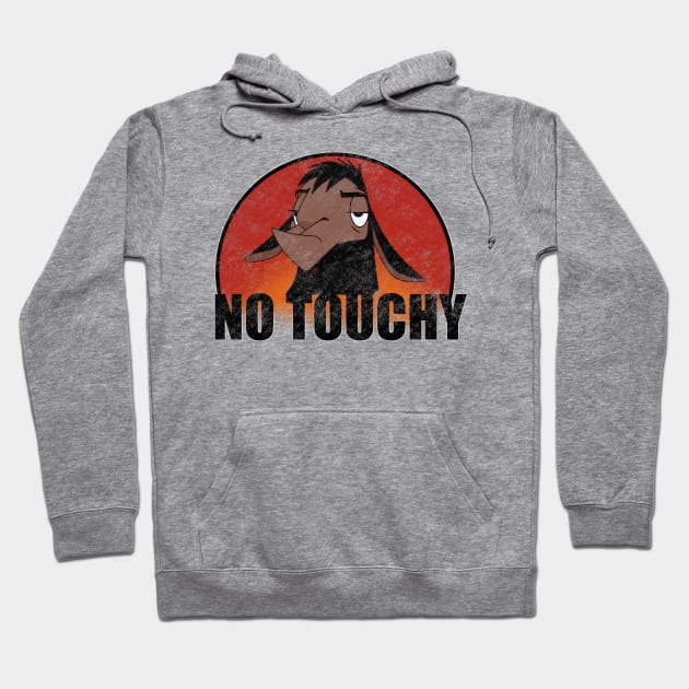 Emperors New Groove Kuzco No Touchy! Distressed Hoodie by Tatted_and_Tired